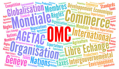 Fototapeta premium OMC, nuage de mots