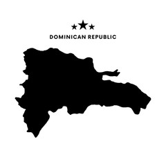 Dominican Republic map. Vector illustration.