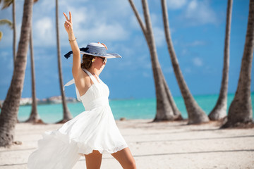 Woman enjoying vacation at the beac