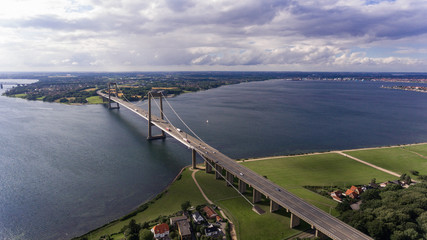 New Little Belt Bridge from drone view