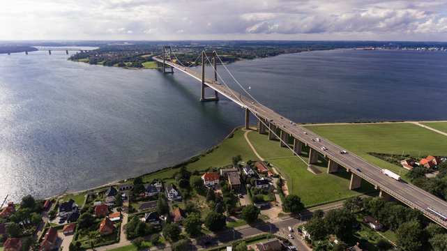 New Little Belt Bridge from drone view