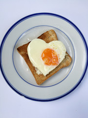 Fried egg with toast