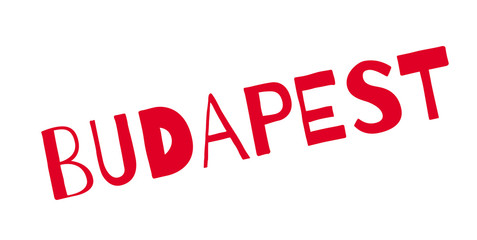 Budapest rubber stamp. Grunge design with dust scratches. Effects can be easily removed for a clean, crisp look. Color is easily changed.