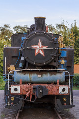Fototapeta na wymiar Old rusty steam locomotive