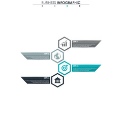 Business data, chart. Abstract elements of graph, diagram with 4 steps, strategy, options, parts or processes. Vector business template for presentation. Creative concept for infographic