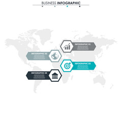 Business data, chart. Abstract elements of graph, diagram with 4 steps, strategy, options, parts or processes. Vector business template for presentation. Creative concept for infographic