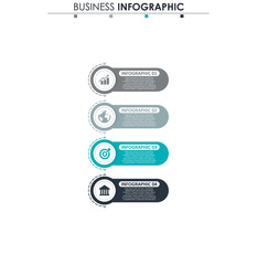 Business data, chart. Abstract elements of graph, diagram with 4 steps, strategy, options, parts or processes. Vector business template for presentation. Creative concept for infographic