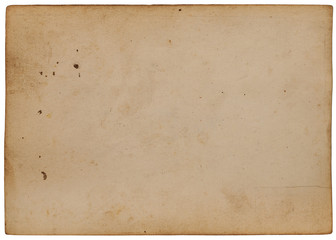 Antique paper isolated on white background with clipping path