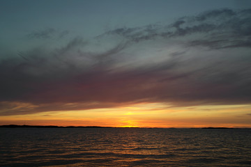 Sunset over the Sea