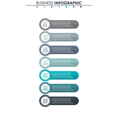 Obraz premium Business data, chart. Abstract elements of graph, diagram with 7 steps, strategy, options, parts or processes. Vector business template for presentation. Creative concept for infographic