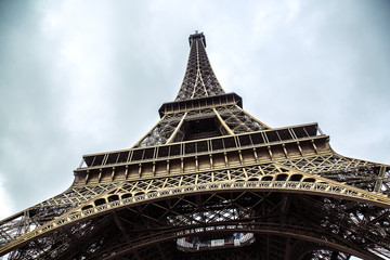 Eiffel tower from underneath