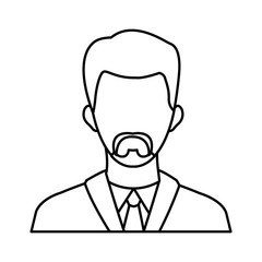 Businessman avatar cartoon icon vector illustration graphic design