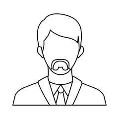 Businessman avatar cartoon icon vector illustration graphic design