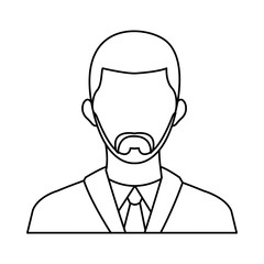 Businessman avatar cartoon icon vector illustration graphic design