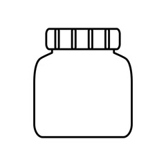 Empty glass bottle icon vector illustration graphic design