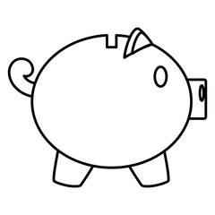 Piggy money savings icon vector illustration graphic design