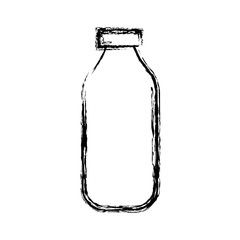 Empty glass bottle icon vector illustration graphic design