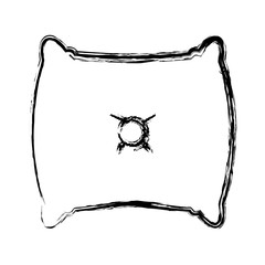 Bed pillow isolated icon vector illustration graphic design