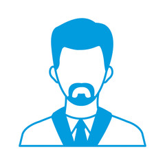 Businessman avatar cartoon icon vector illustration graphic design