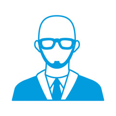 Businessman avatar cartoon icon vector illustration graphic design