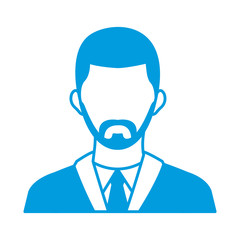 Businessman avatar cartoon icon vector illustration graphic design
