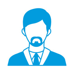 Businessman avatar cartoon icon vector illustration graphic design