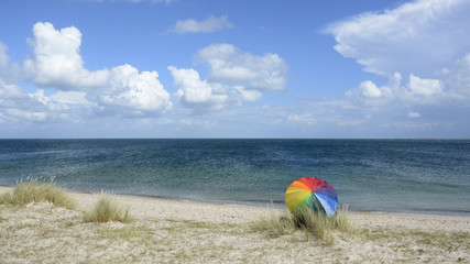 Sonnenschirm in H&ouml;rnum auf Sylt