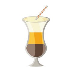 coffee drink icon over white background colorful design vector illustration