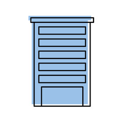 building architecture exterior facade urban vector illustration