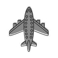airplane transport commercial passenger business vector illustration