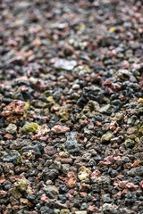 Stones of different sizes and colors, volcanic stones, Iceland.