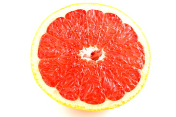 pink grapefruit isolated on a white background