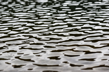 Texture of water, wind making wrinkles of water.