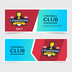 Football banner backgrounds Covers Posters, Flyers Designs. Vector illustration