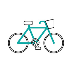 bicycle transport ecology vehicle traditional vector illustration