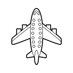 airplane transport commercial passenger business vector illustration