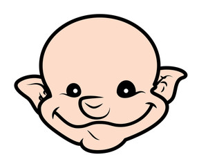 Smiling Leprechaun midget Face Expression
