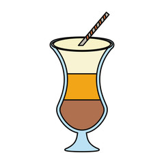 coffee drink icon over white background colorful design vector illustration