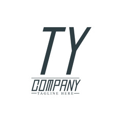 Initial Letter TY Design Logo Template