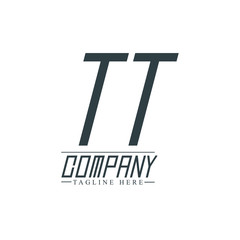 Initial Letter TT Design Logo Template
