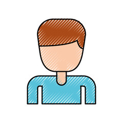 construction worker portrait character manager vector illustration