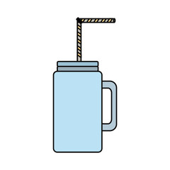 glass jar icon over white background vector illustration