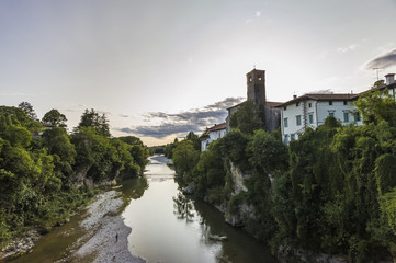 Fototapeta premium Paesaggio raffigurante la città di Cividale del Friuli 
