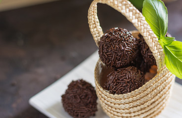 Truffles chocolate made in home