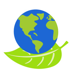 Earth on a green leaf