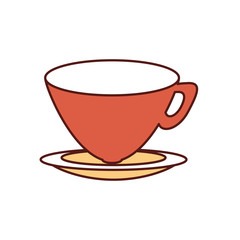 coffee mug icon over white background colorful design vector illustration