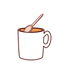 coffee mug icon over white background colorful design vector illustration
