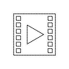 film strip movie player application icon vector illustration