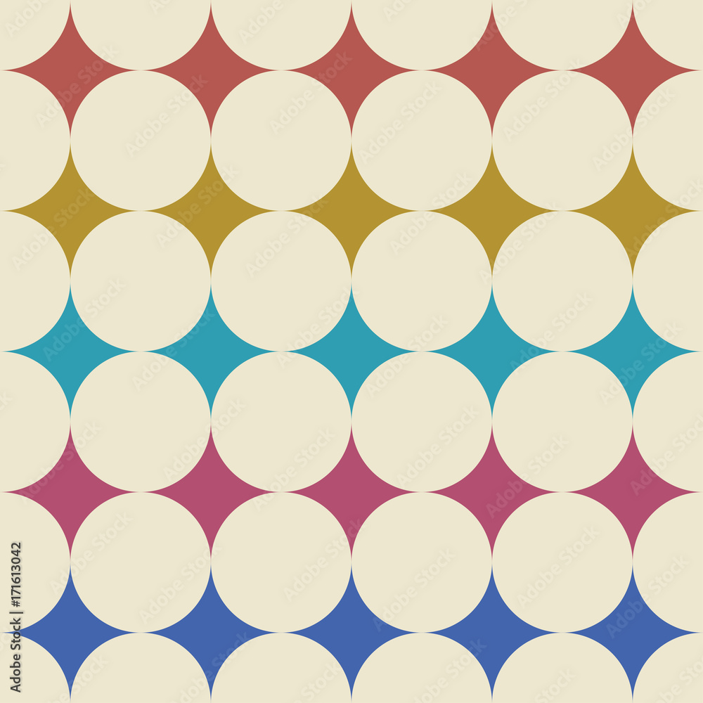 Aufkleber abstract geometric seamless pattern. colorful background. retro colored backdrop. vector illustratio