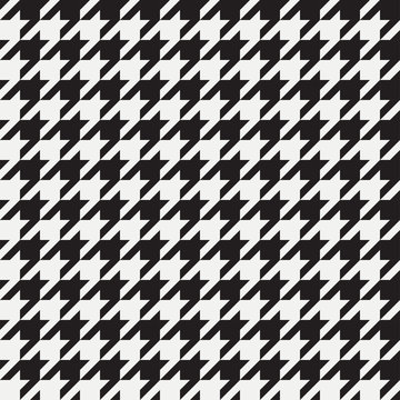 Houndstooth seamless pattern. Background for clothing and other textile products. Black and white backdrop. Vector illustration.